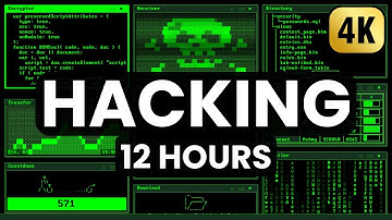 Retro Hacker Simulator 12 Hours (4K Ultra HD) - No loop, no ads in middle | Hacking Screensaver
