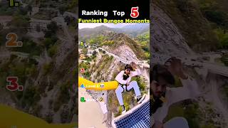 Ranking Top 5 Funniest Bungee Moments #shorts #ranking #funny #fails #usa