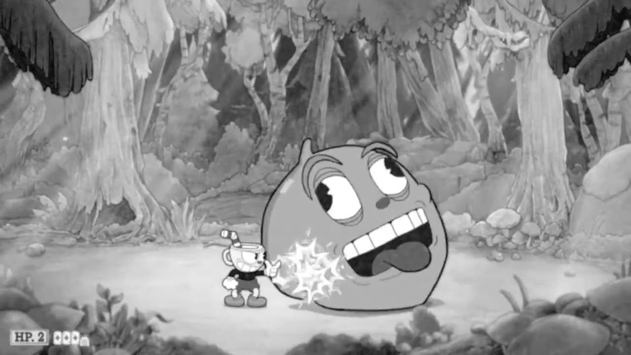Cuphead full game in black-and-white