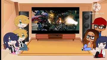 Miraculous Ladybug react to Transformers Dark of the Moon Final Battle part 1