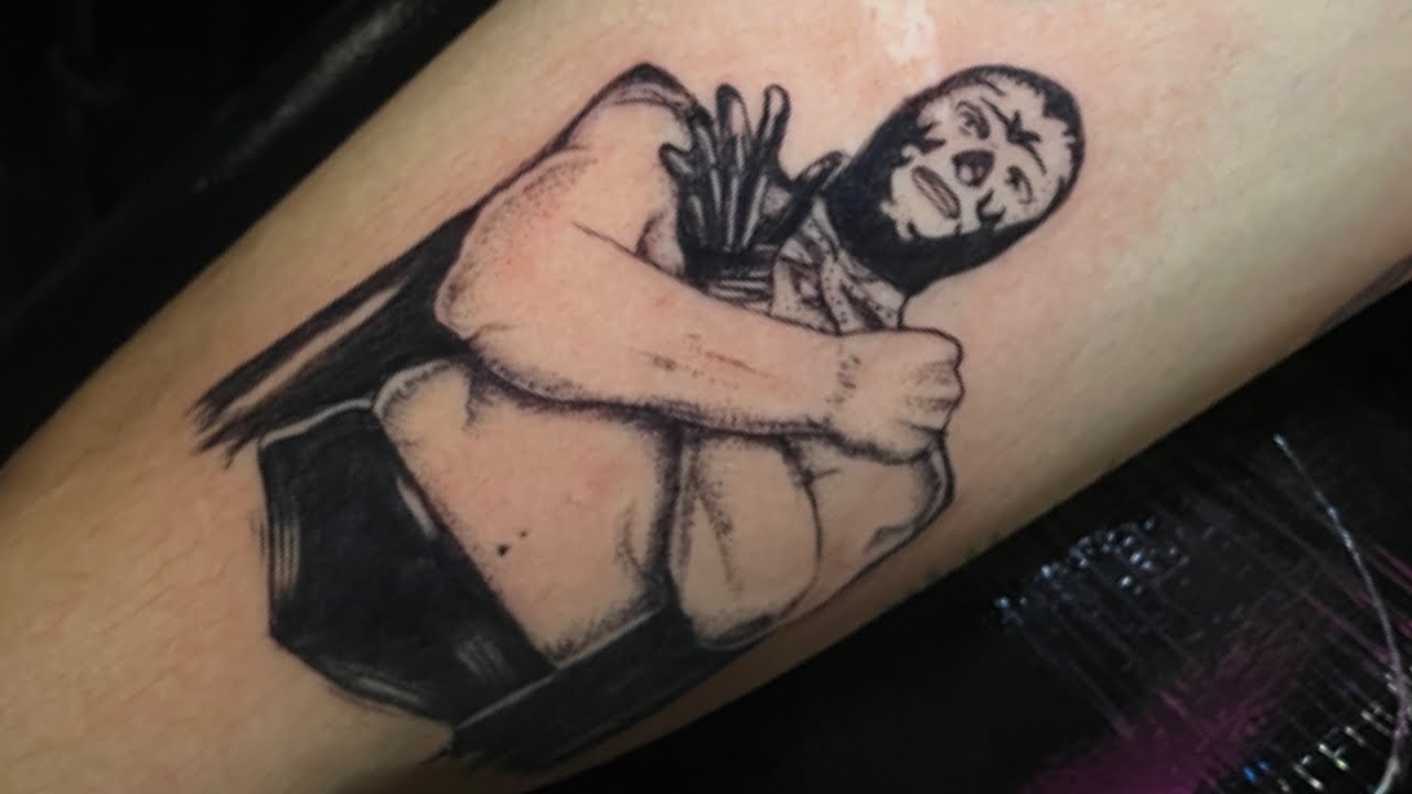 Tatuaje Luchador “Mano Negra” (Puntillismo de arrastre) 