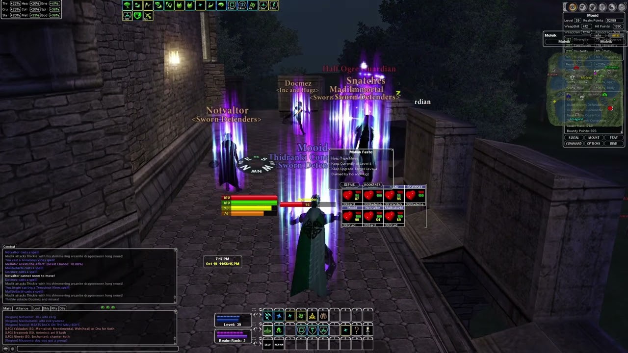 DAOC EDEN: Molvik With Friends: Alb Zerg Vs Hib Zerg Part 1 Hib Tower!