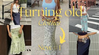 How to ACTUALLY start upcycling your old clothes in 2025| skirt edition | part#1 #upcycling #sewing