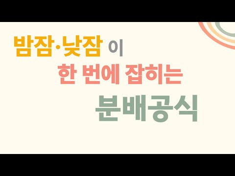 밤잠 · 낮잠이 한 번에 잡히는 분배 공식 (고정축 + 총깨시 + 입면 혼눕 시도 순서 등)