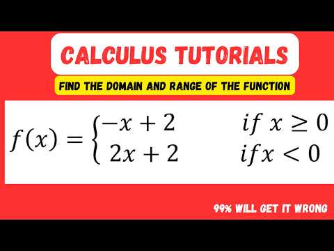 How to find the domain and range of a piecewise function