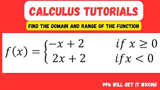 How to find the domain and range of a piecewise function