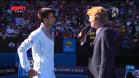 Novak Djokovic Imitates Boris Becker - Australian Open 2014