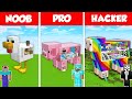 INSIDE MOB BASE HOUSE BUILD CHALLENGE - NOOB vs PRO vs HACKER / Minecraft Battle Animation