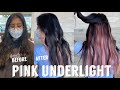 Hair Transformations with Lauryn: Rosegold Pink Underlights on Virgin Hair Ep. 72