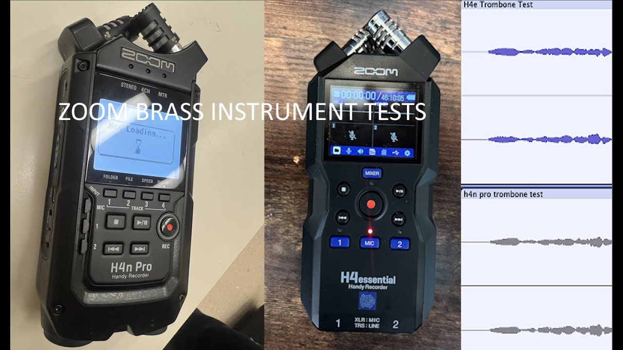 Zoom Brass Instrument Tests on H4e and H4n AND Mic Placement ...