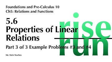 FPC10 Ch5 5.6 Properties of Linear Relations Example Problems 3 and 4