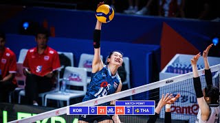 Chatchu-On Moksri Destroyed Volleyball Team Korea !!! Women&#39;s VNL 2023