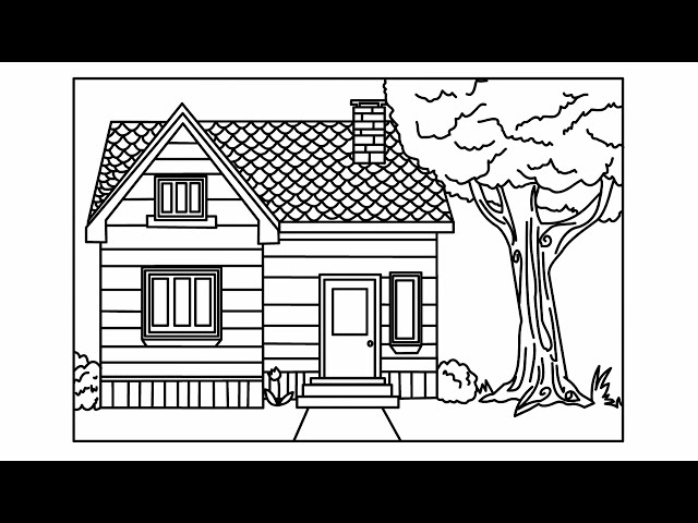 Vẽ Ngôi Nhà Đơn Giản | House Drawing And Coloring For Kids | Vẽ Vui Tv -  Youtube