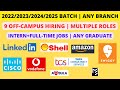 9 Off-Campus | 2022/2023/2024/2025 batch | Any Degree | Multiple role