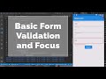Flutter Form Validation and Focus
