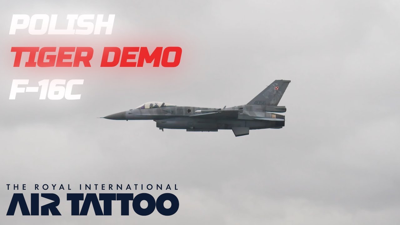 Aggressive Polish Tiger Demo Team F-16C Display | RIAT 2025 (Sunday)