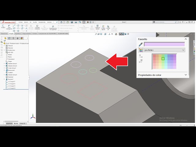 Color de CROQUIS en Solidworks 2019 - YouTube