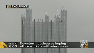 Downtown businesses hope workers return to office