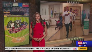 Sacramento River Cats visit patients at Sutter Health Rehabilitation Insitute