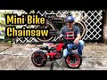 Sepeda mesin chainsaw // Potong Rumput// Mini Bike Chainsaw // Homemade