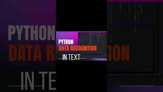 data recognition in text PART8 #python #pythontutorial #learnpython #pythonforbeginners #coding
