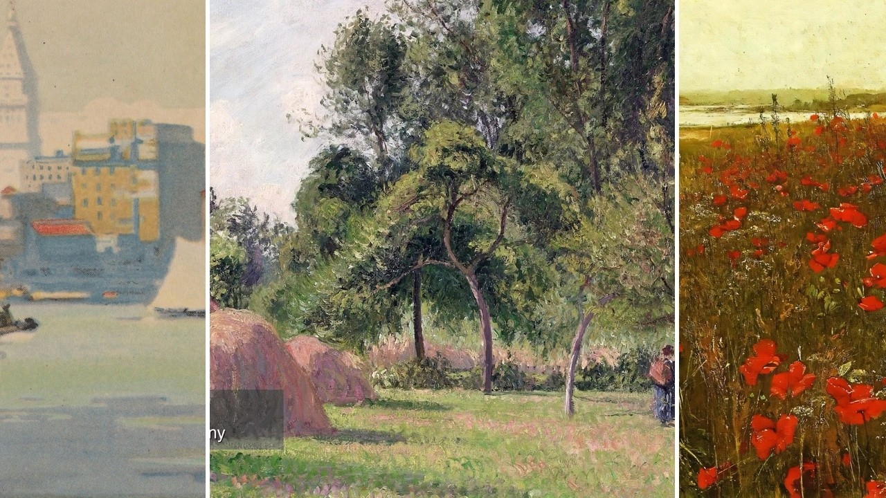 Impressionist Art TV — Silent Art Gallery · June 22 Morning | Haystacks Morning Érag… & others