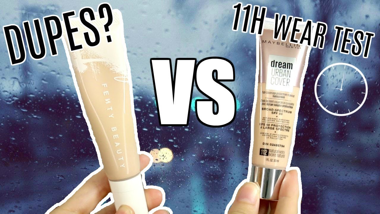 Dupes Fenty Beauty Hydrating Foundation Vs Maybelline Dream Urban Cover Foundation Vloggest