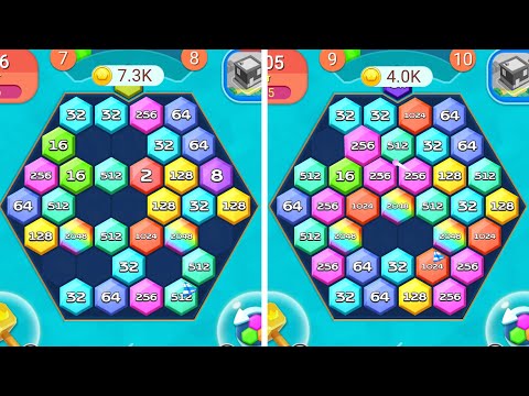 Merge Blast 3D - 2048 Plus - All Levels Gameplay Android, iOS