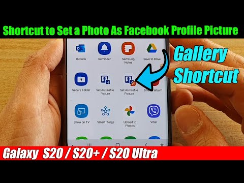 Galaxy S20/S20+: 사진을 Facebook 프로필 사진으로 설정하는 갤러리 바로 가기