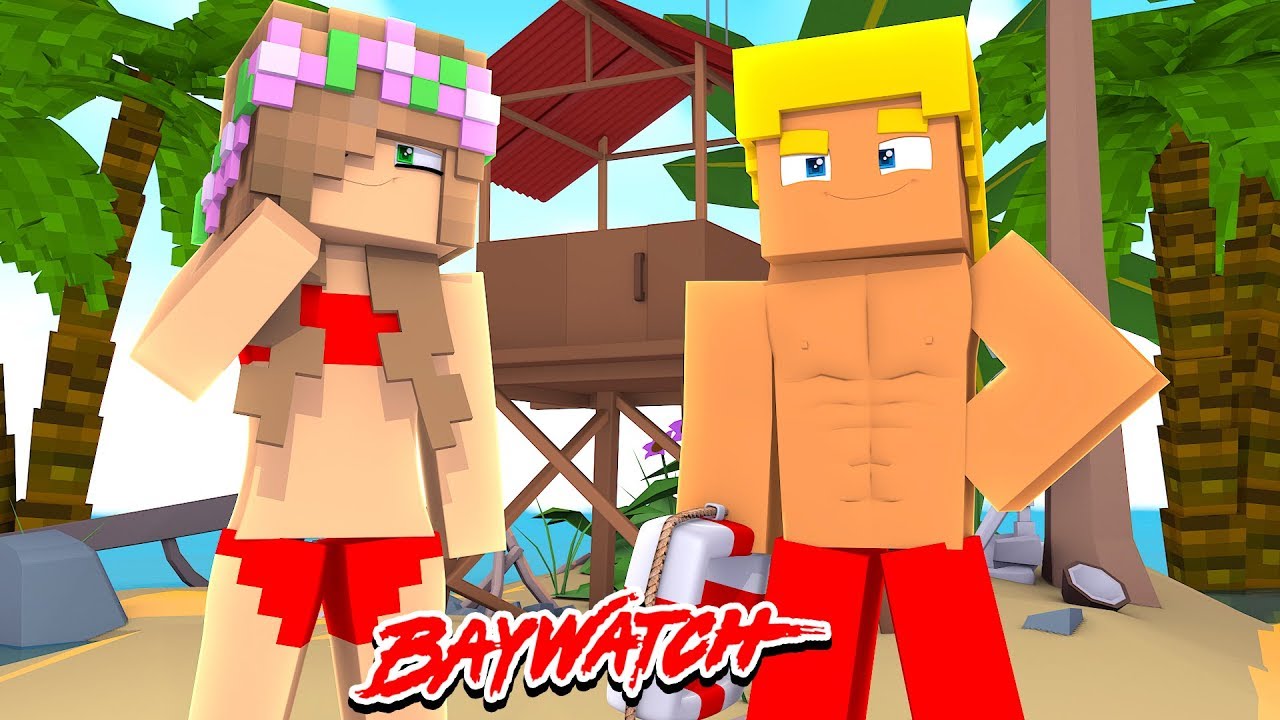 LITTLE KELLY HAS A CRUSH ON A LIFEGUARD?! | Minecraft Baywatch