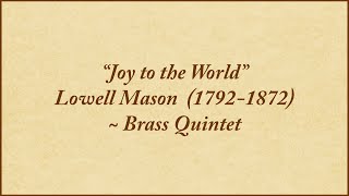 Joy to the World — brass quintet