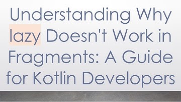 Understanding Why lazy Doesn