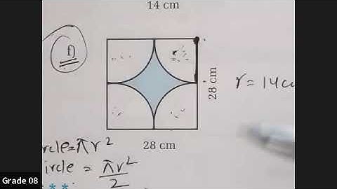 Class 8, finding the area of shaded region