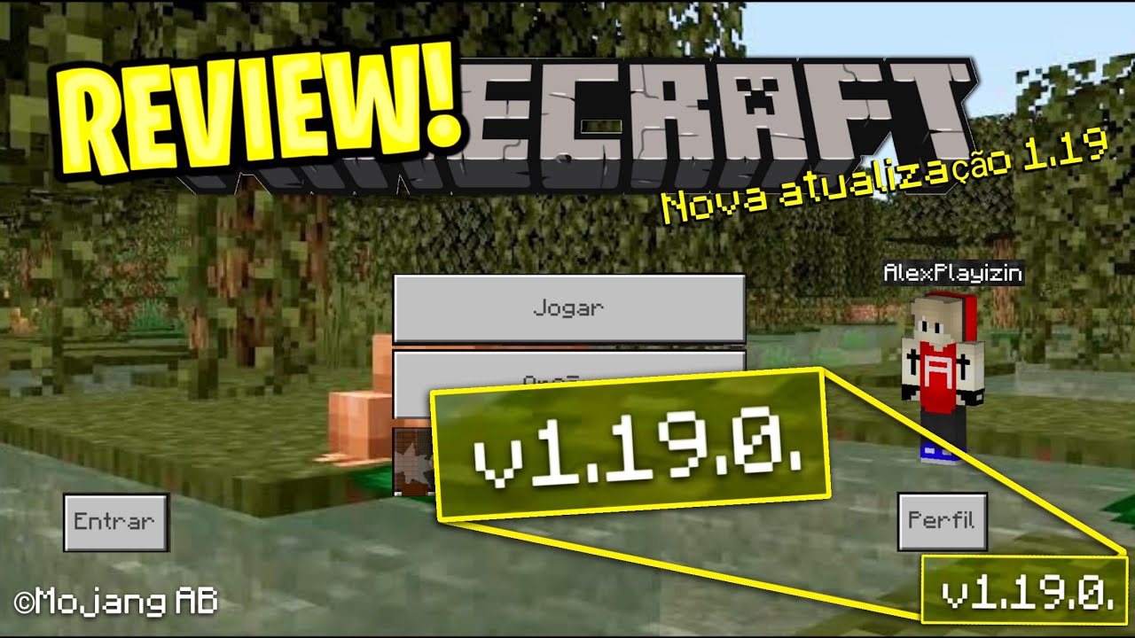 ️JA SAIU!! NOVA ATUALIZAÇÃO DO MINECRAFT PE 1.19(the wild update 1.19 ...