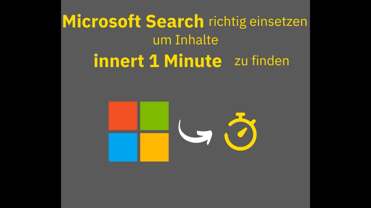 🔍 Microsoft Search: Suche richtig einsetzen, Inhalte schnell finden und Quellen einbinden