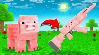 Minecraft, But I Can Turn Mobs Into More Weapons....