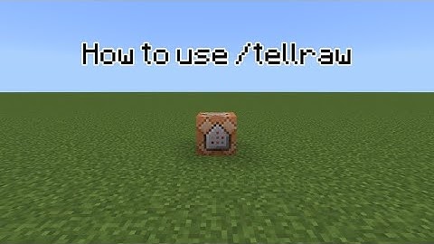How to use /tellraw in bedrock edition!