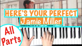 How to play HERE'S YOUR PERFECT - Jamie Miller Piano Tutorial | Chords Accompaniment