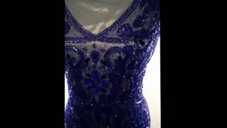 Kaftan Takchita Casablanca Blue Front-Side