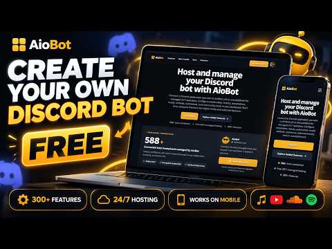 How to Build Your Own Discord Bot for FREE | 300+ Features & 24/7 Hosting (2026) WORKS ON MOBILE!