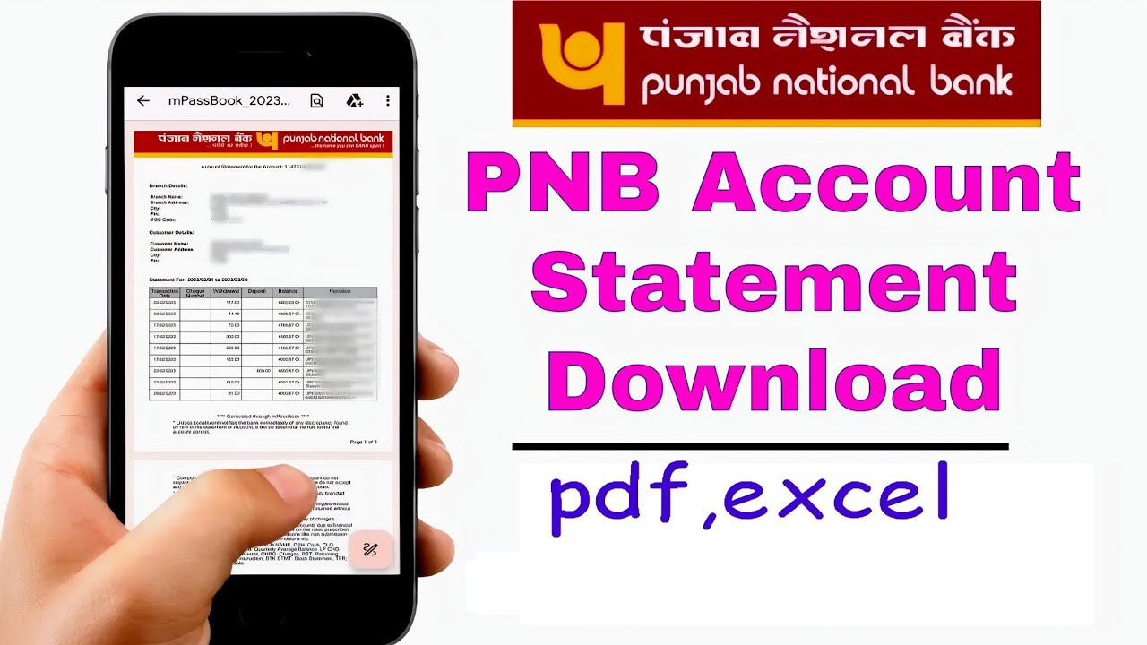 pnb bank statement online download | PNB Account Statement Download | PNB Account Statement 2024