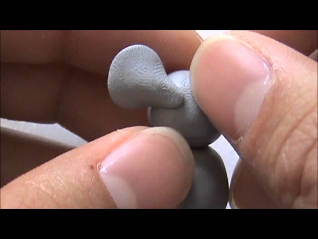 Tutorial for Peeking Mouse in Polymer Clay 