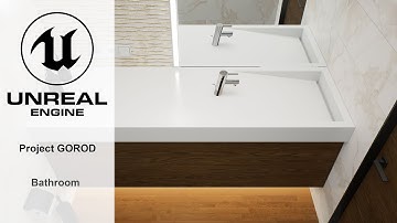Unreal Engine 4. Architectural visualization interiors. Gorod. Bathroom. Video Walktrough