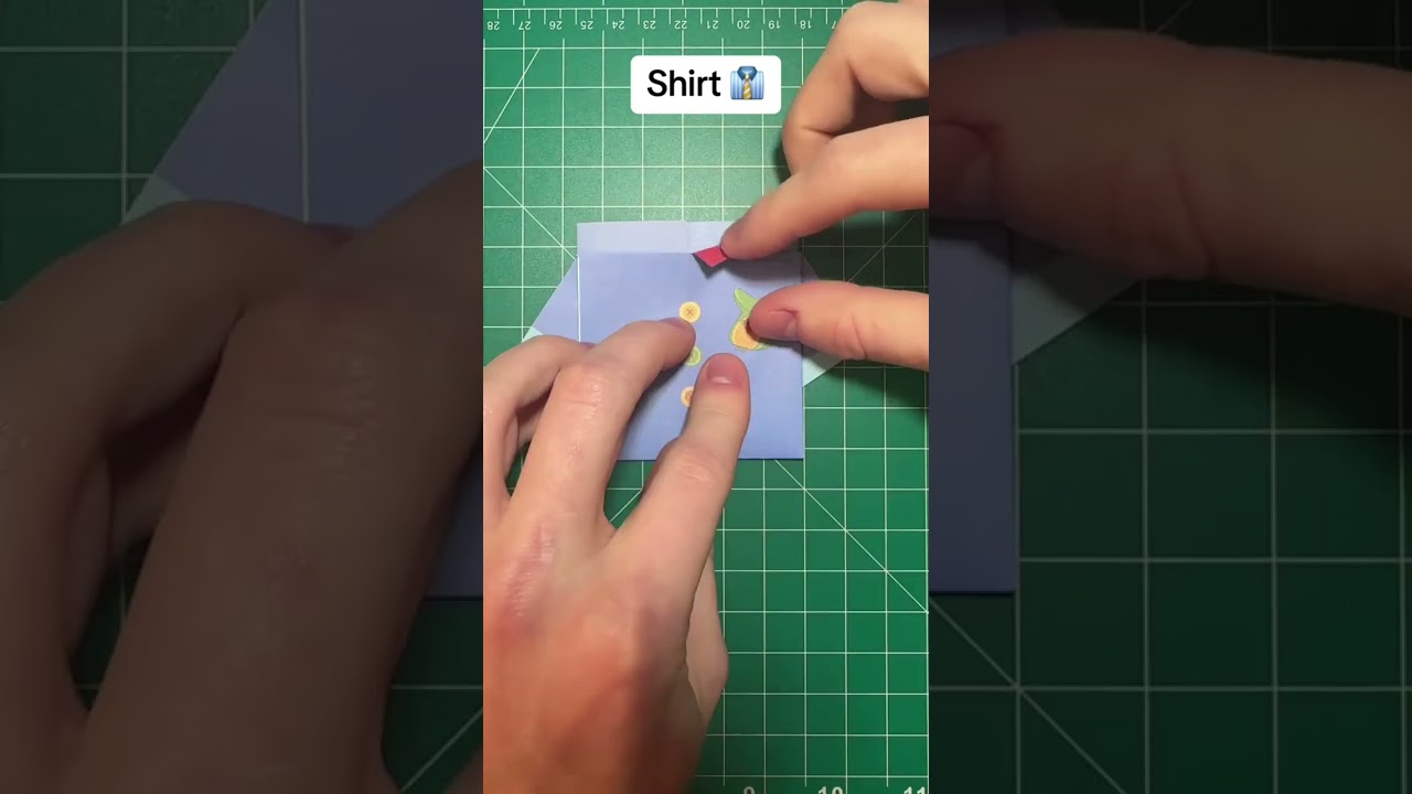 Making an origami shirt 👔 