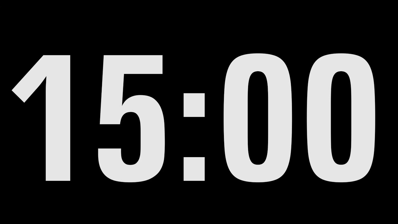 15 Minutes Countdown Timer + End Alarm