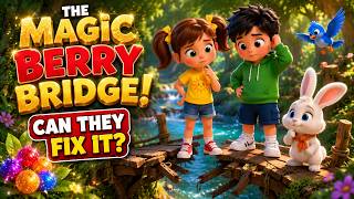 The Magic Berry Bridge 🌈 | A Heartwarming Friendship & Teamwork Story for Kids | (#7)