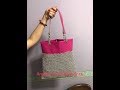 Borsa 'Serena' con cordino all'uncinetto/crochet bag/bolsa de ganchillo