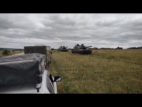 Battle-Group moves out for training exercise on Salisbury Plain.