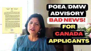 POEA/POLO ADVISORY AFFECTS CANADA APPLICANTS