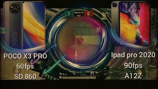 ضد اقوى لاعب ايباد مصري poco x3 pro 60fps VS ipad pro 2020 90fps - PUBG MOBILE